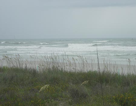 Windy day wave just south of the inlet